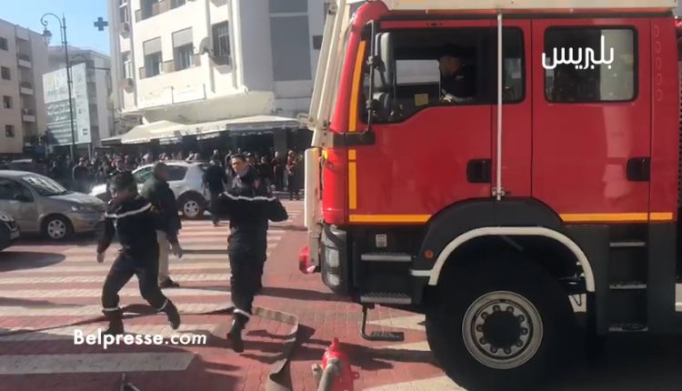 حريق مهول بالمركز التجاري الرباط سانتر