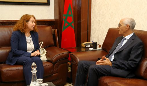 العلمي يتباحث مع ممثلة برنامج الأمم المتحدة الإنمائي بالمغرب