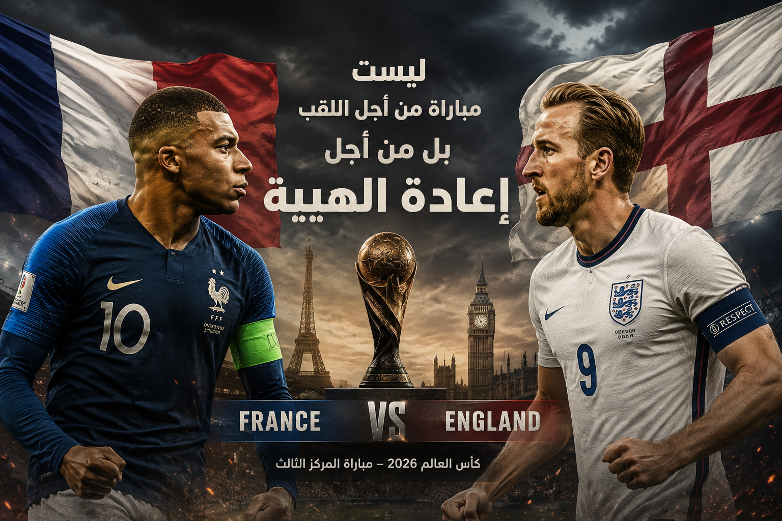 فرنسا وإنجلترا.. ليس من أجل الفوز بالكأس، لكن من أجل إعادة الهيبة فرنسا وإنجلترا.. ليس من أجل الفوز بالكأس، لكن من أجل إعادة الهيبة