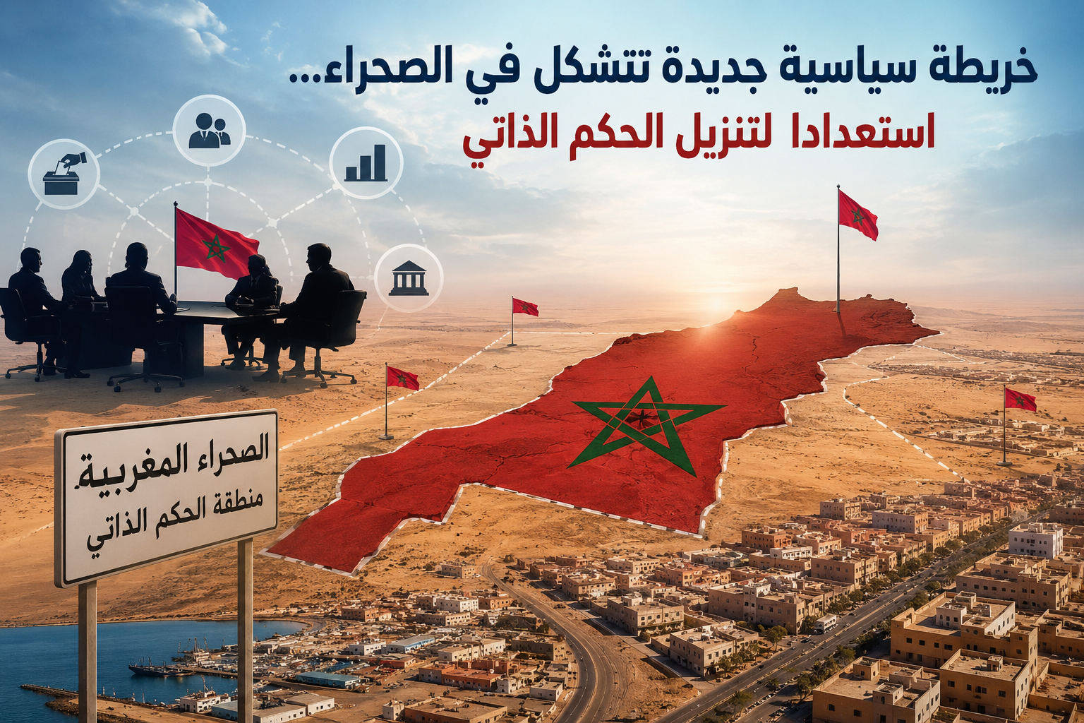 خريطة سياسية جديدة تتشكل في الصحراء… لتنزيل الحكم الذاتي خريطة سياسية جديدة تتشكل في الصحراء… لتنزيل الحكم الذاتي