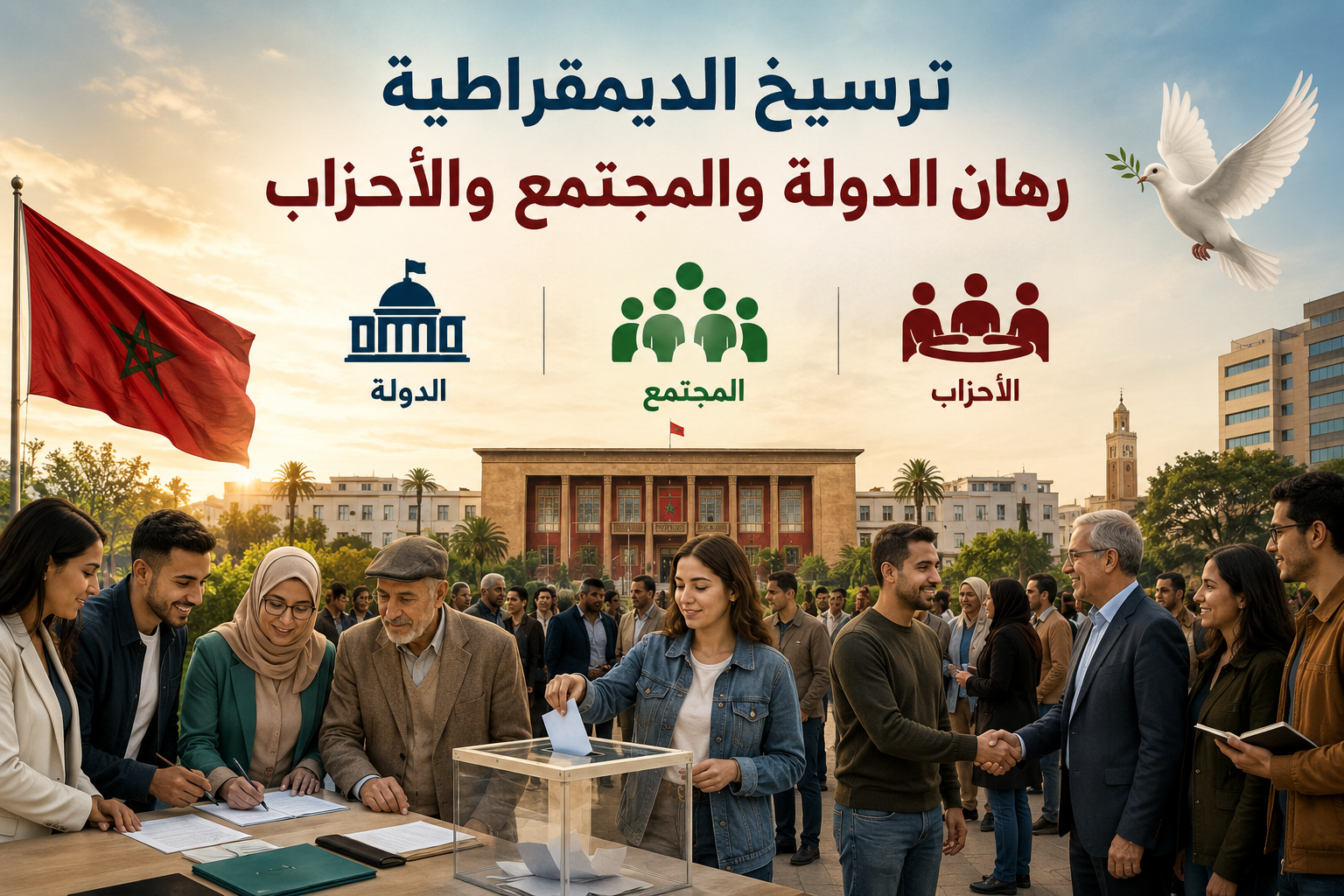 د.بلقاضي: الديمقراطية مسؤولية الدولة والأحزاب والمواطنين (فيديو)