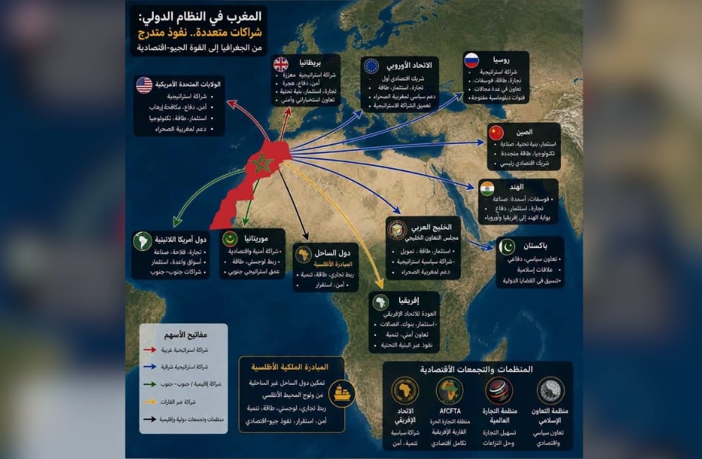 ︎ المغرب في النظام الدولي المتعدد الأقطاب: من تنويع الشراكات إلى بناء القوة ︎ المغرب في النظام الدولي المتعدد الأقطاب: من تنويع الشراكات إلى بناء القوة